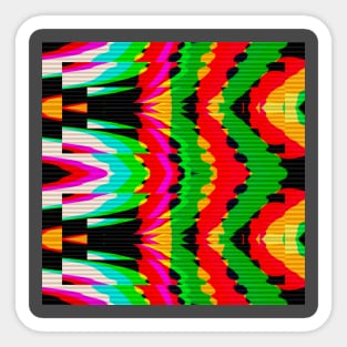 Multicolor Glitch Pattern Sticker